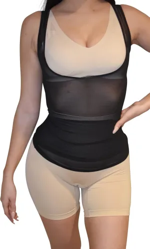 ENVY BODY SHOP Women's Camisole Open Bust Tummy Control, Back Support Shapewear, Tank Top or Pants, Shaping Compression