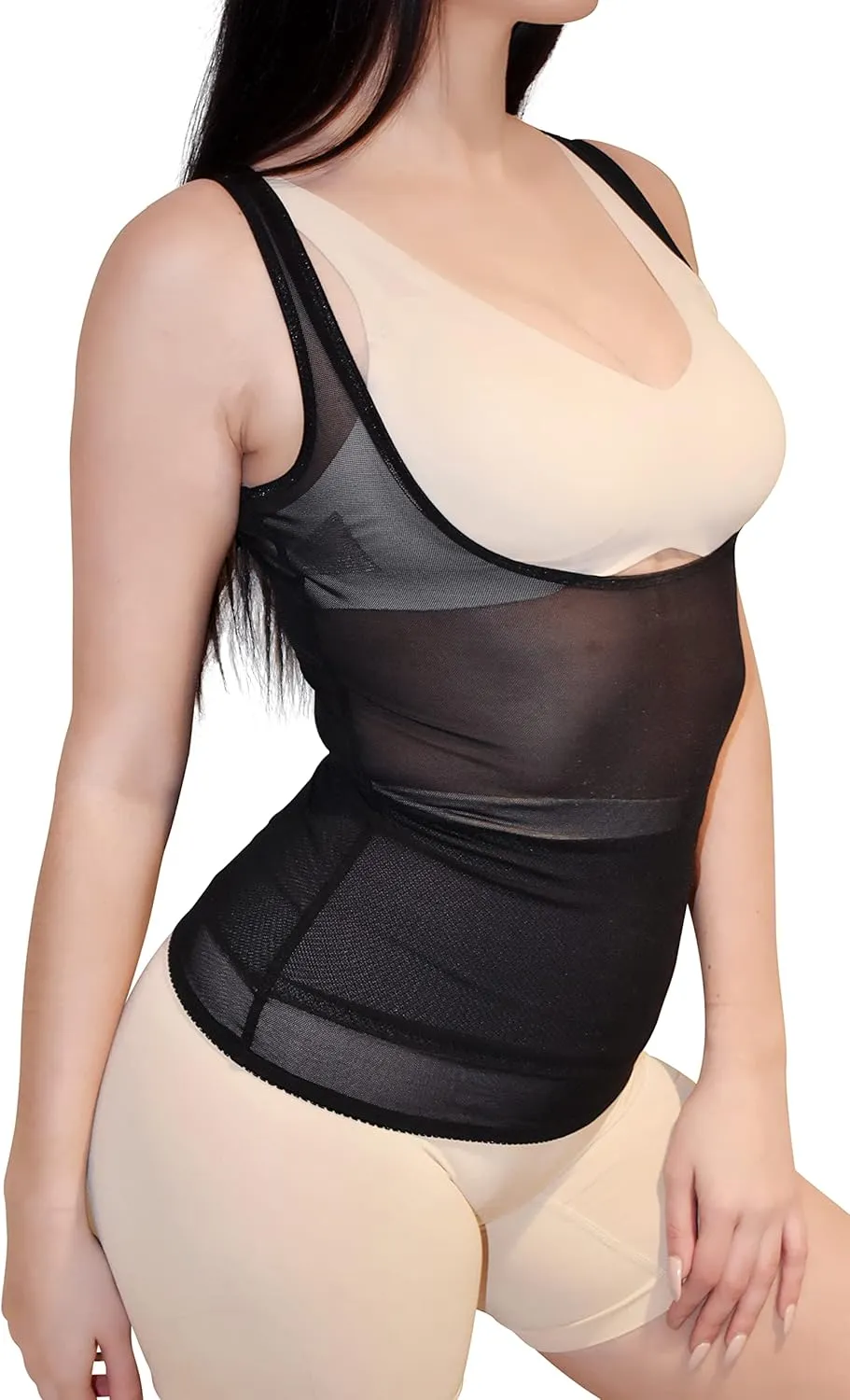 ENVY BODY SHOP Women's Camisole Open Bust Tummy Control, Back Support Shapewear, Tank Top or Pants, Shaping Compression