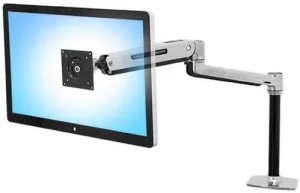 Ergotron LX Desk Mounting Arm for Flat Panel Display - 42" Screen Support - 25 lb Load Capacity - Polished Aluminum (153185B)