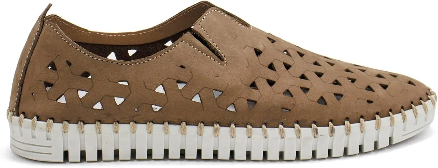 Eric Michael Womens European Casual Light Weight Slip On Flat