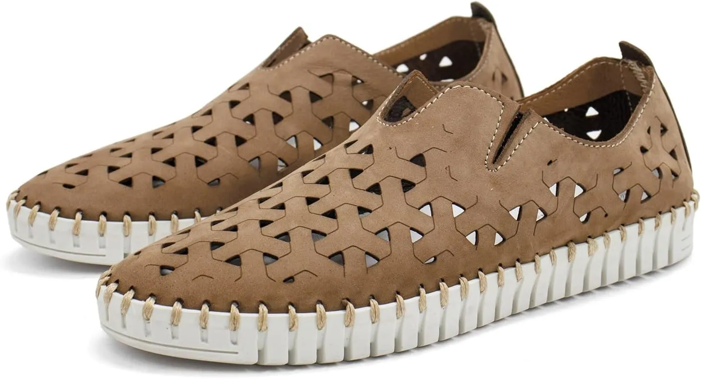 Eric Michael Womens European Casual Light Weight Slip On Flat