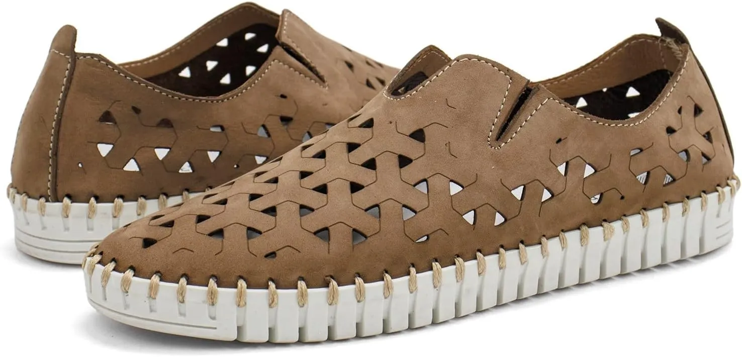 Eric Michael Womens European Casual Light Weight Slip On Flat