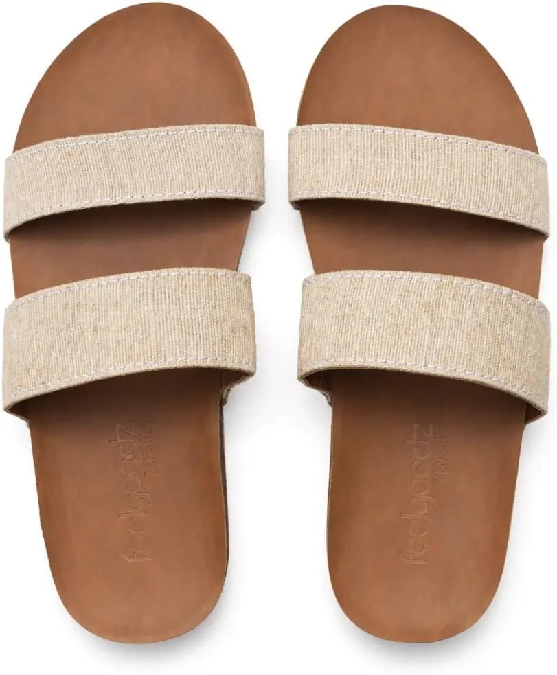Feelgoodz Women's Zensole Vistas Natural Rubber Strap Slide Sandals