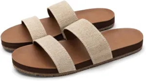 Feelgoodz Women's Zensole Vistas Natural Rubber Strap Slide Sandals
