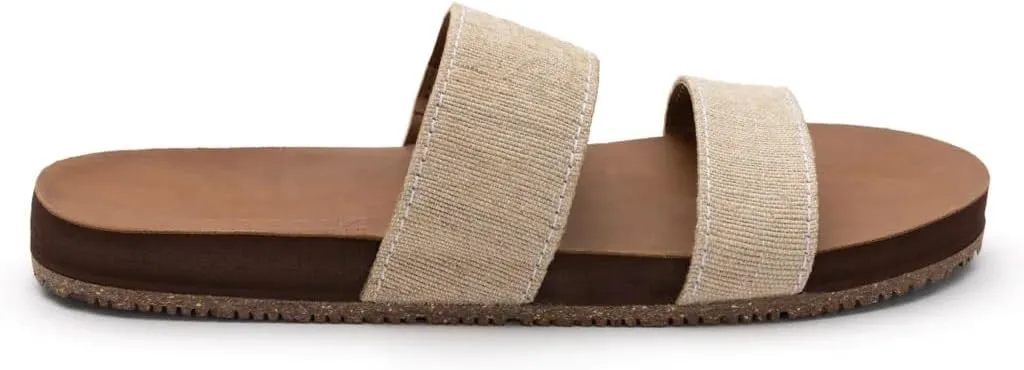 Feelgoodz Women's Zensole Vistas Natural Rubber Strap Slide Sandals