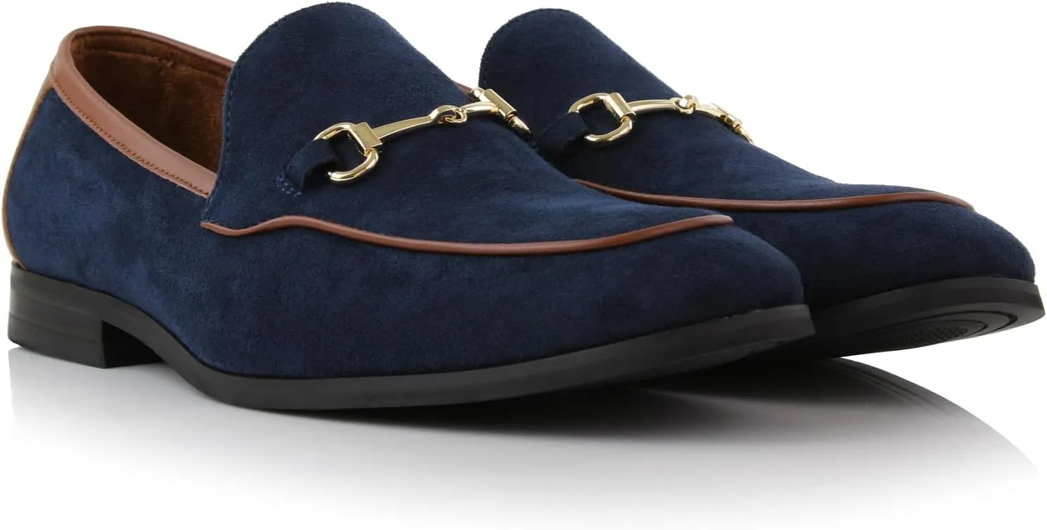 Ferro Aldo Demitri MFA19683 Classic Moc-Toe Penny Loafers with Decorative Buckle