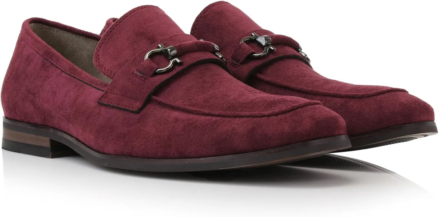 Ferro Aldo Demitri MFA19683 Classic Moc-Toe Penny Loafers with Decorative Buckle