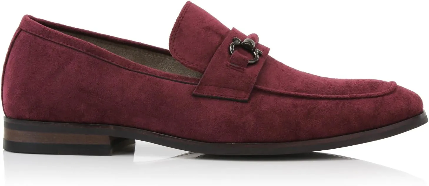 Ferro Aldo Demitri MFA19683 Classic Moc-Toe Penny Loafers with Decorative Buckle