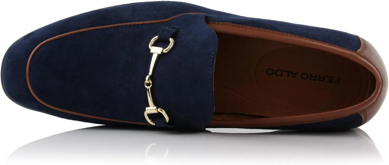 Ferro Aldo Demitri MFA19683 Classic Moc-Toe Penny Loafers with Decorative Buckle