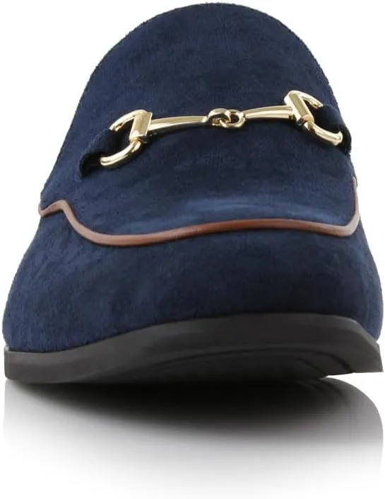 Ferro Aldo Demitri MFA19683 Classic Moc-Toe Penny Loafers with Decorative Buckle