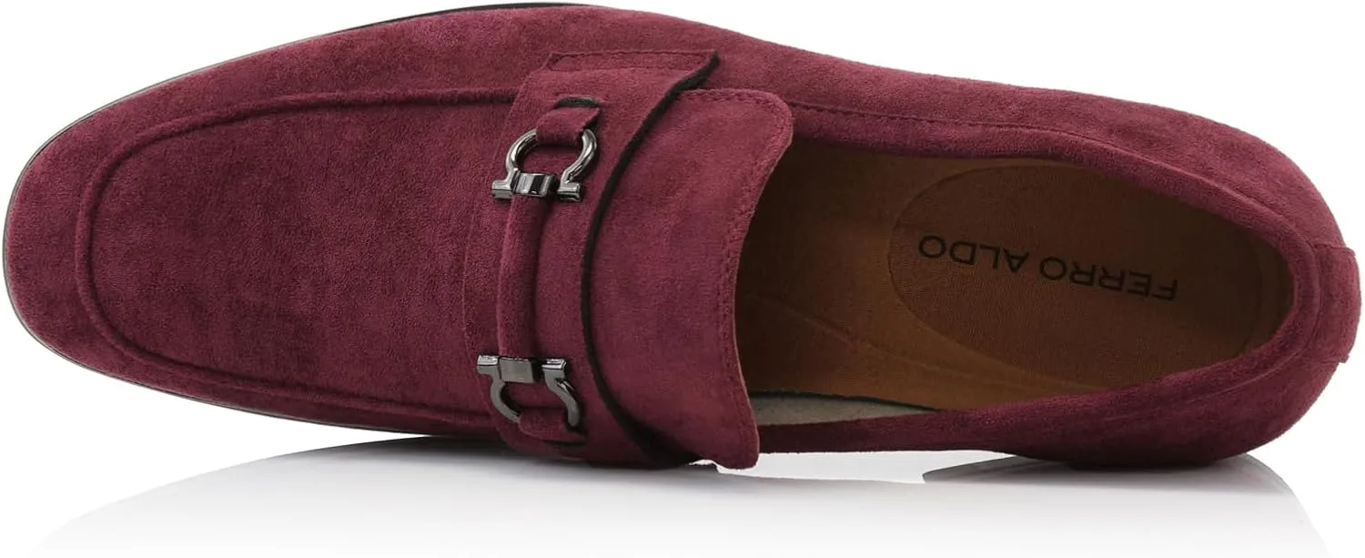 Ferro Aldo Demitri MFA19683 Classic Moc-Toe Penny Loafers with Decorative Buckle