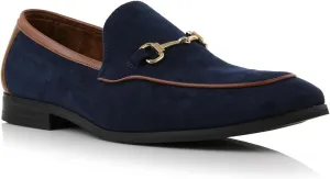 Ferro Aldo Demitri MFA19683 Classic Moc-Toe Penny Loafers with Decorative Buckle
