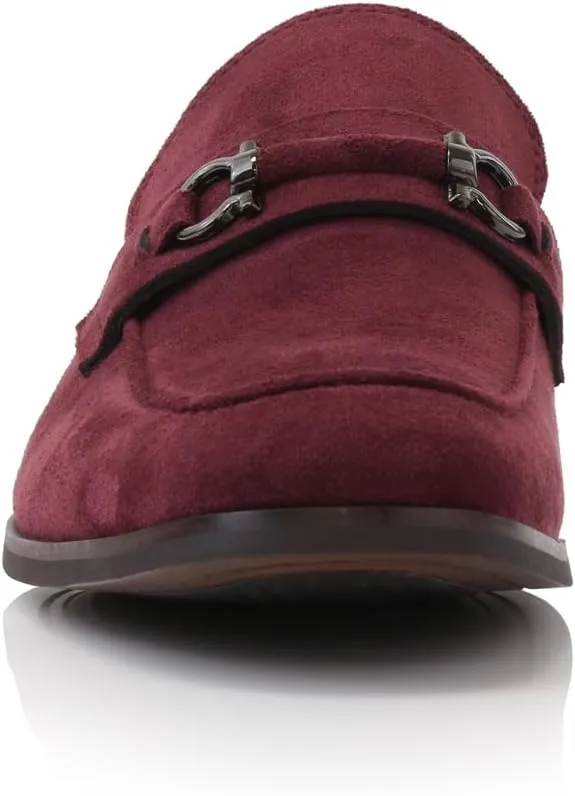 Ferro Aldo Demitri MFA19683 Classic Moc-Toe Penny Loafers with Decorative Buckle