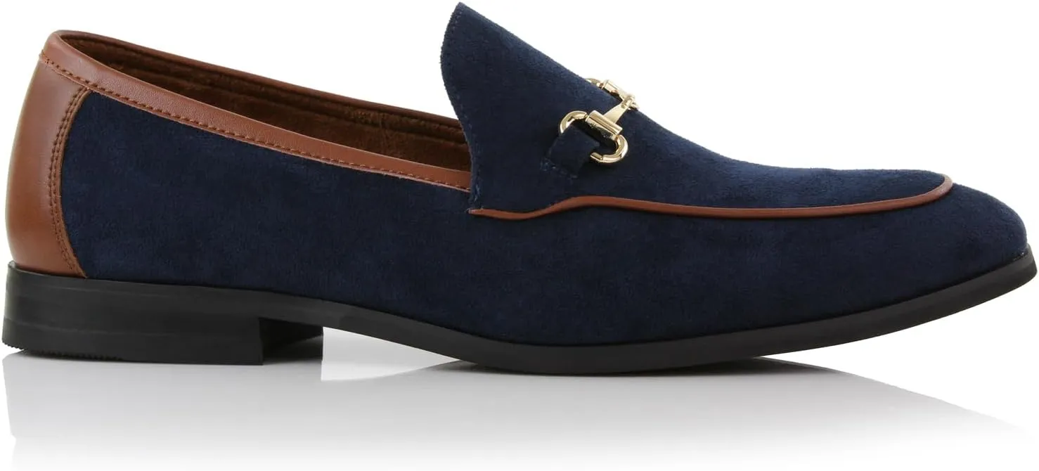 Ferro Aldo Demitri MFA19683 Classic Moc-Toe Penny Loafers with Decorative Buckle