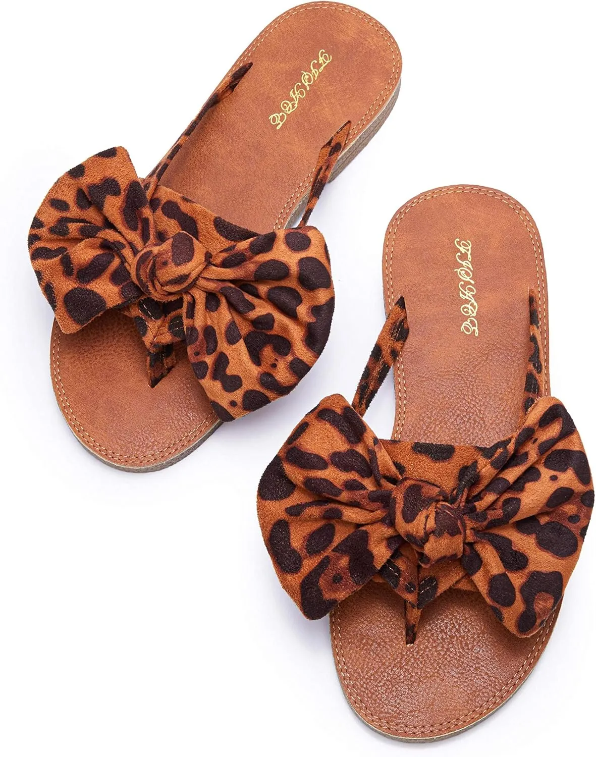 FISACE Womens Slip On Flip Flops Ring Toe Strappy Summer Gladiator Flat Sandals