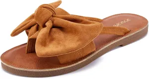 FISACE Womens Slip On Flip Flops Ring Toe Strappy Summer Gladiator Flat Sandals