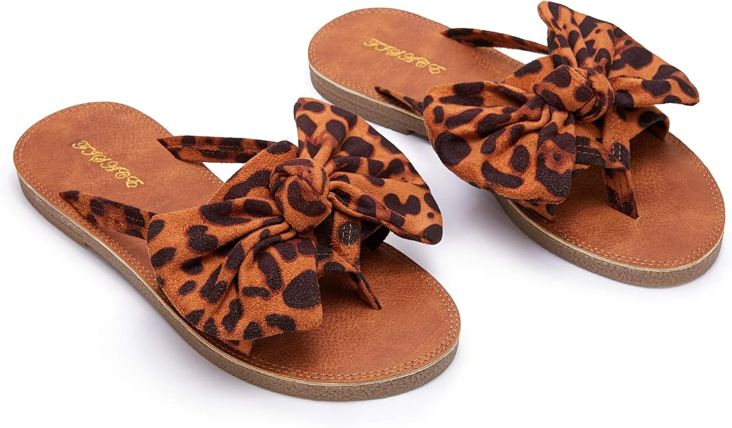 FISACE Womens Slip On Flip Flops Ring Toe Strappy Summer Gladiator Flat Sandals