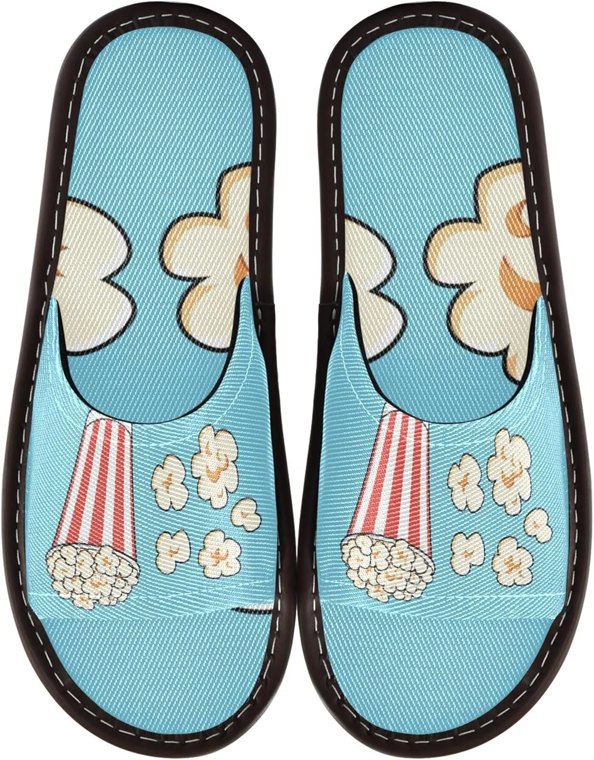 Fisyme Slippers for Women Men Slip-On Open Toe Indoor Outdoor House Shoes Home Slipper