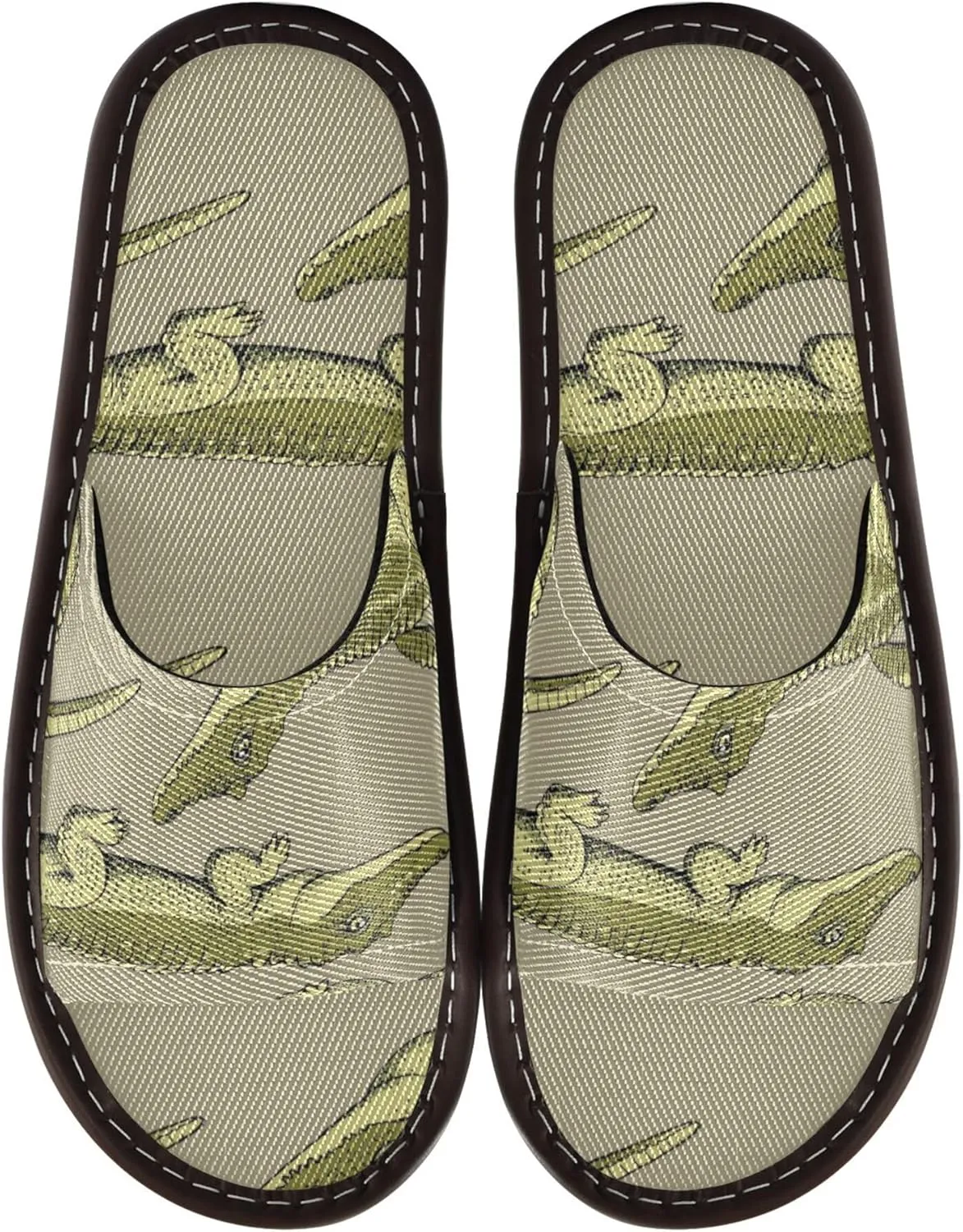 Fisyme Slippers for Women Men Slip-On Open Toe Indoor Outdoor House Shoes Home Slipper
