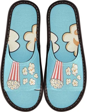 Fisyme Slippers for Women Men Slip-On Open Toe Indoor Outdoor House Shoes Home Slipper
