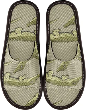 Fisyme Slippers for Women Men Slip-On Open Toe Indoor Outdoor House Shoes Home Slipper