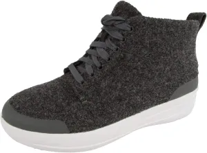 FitFlop Womens Stefanie Wool High Top Sneaker Shoes, Charcoal, US 5