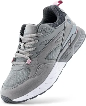 FitVille Extra Wide Walking Shoes Women Wide Width Workout Sneakers with Arch Support for Flat Feet Heel Pain Relief - Rebound Core V9
