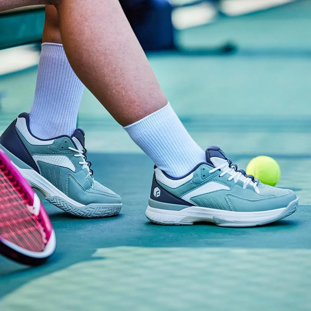 FitVille Wide Pickleball Shoes for Women Tennis Court Shoes with Arch Support for Flat Feet