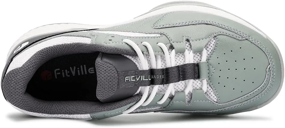 FitVille Wide Pickleball Shoes for Women Tennis Court Shoes with Arch Support for Flat Feet
