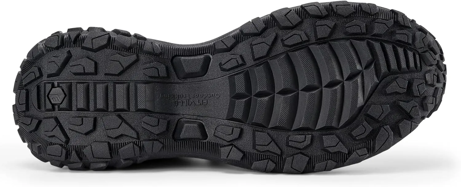 FitVille Wide Slip on Shoes for Men Hiking Walking Shoes Trekking Loafer with Arch Support | Slip Resistant | Wide Toe Box