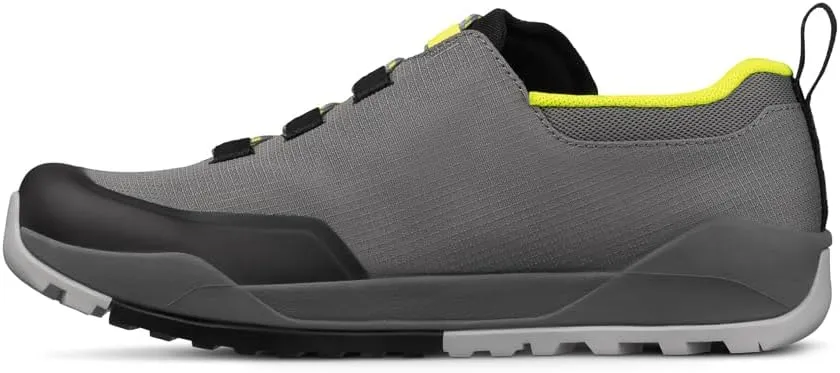 Fizik Men's Terra Ergolace X2 Flat Cycling Shoes, Grey-Yellow Fluo, 12.5