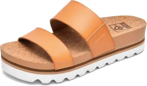 Flatform Platform Sandals Women Arch Support Beach Slides Orthotic Summer Causal Cork Footbed Adjustable Lightweight Thick Sole Comfortable Fashion Slip on Cushion Cute 2 Strap