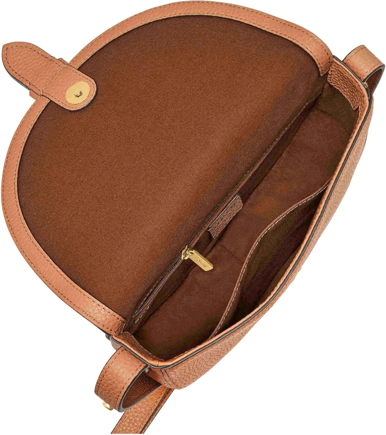 Fossil Women's Everleigh Leather Flap Crossbody Purse Handbag