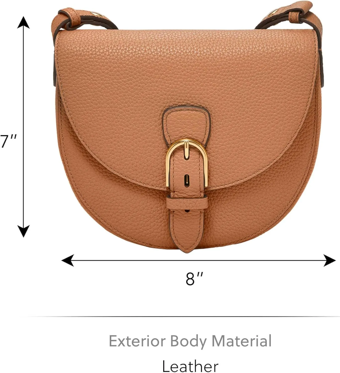 Fossil Women's Everleigh Leather Flap Crossbody Purse Handbag