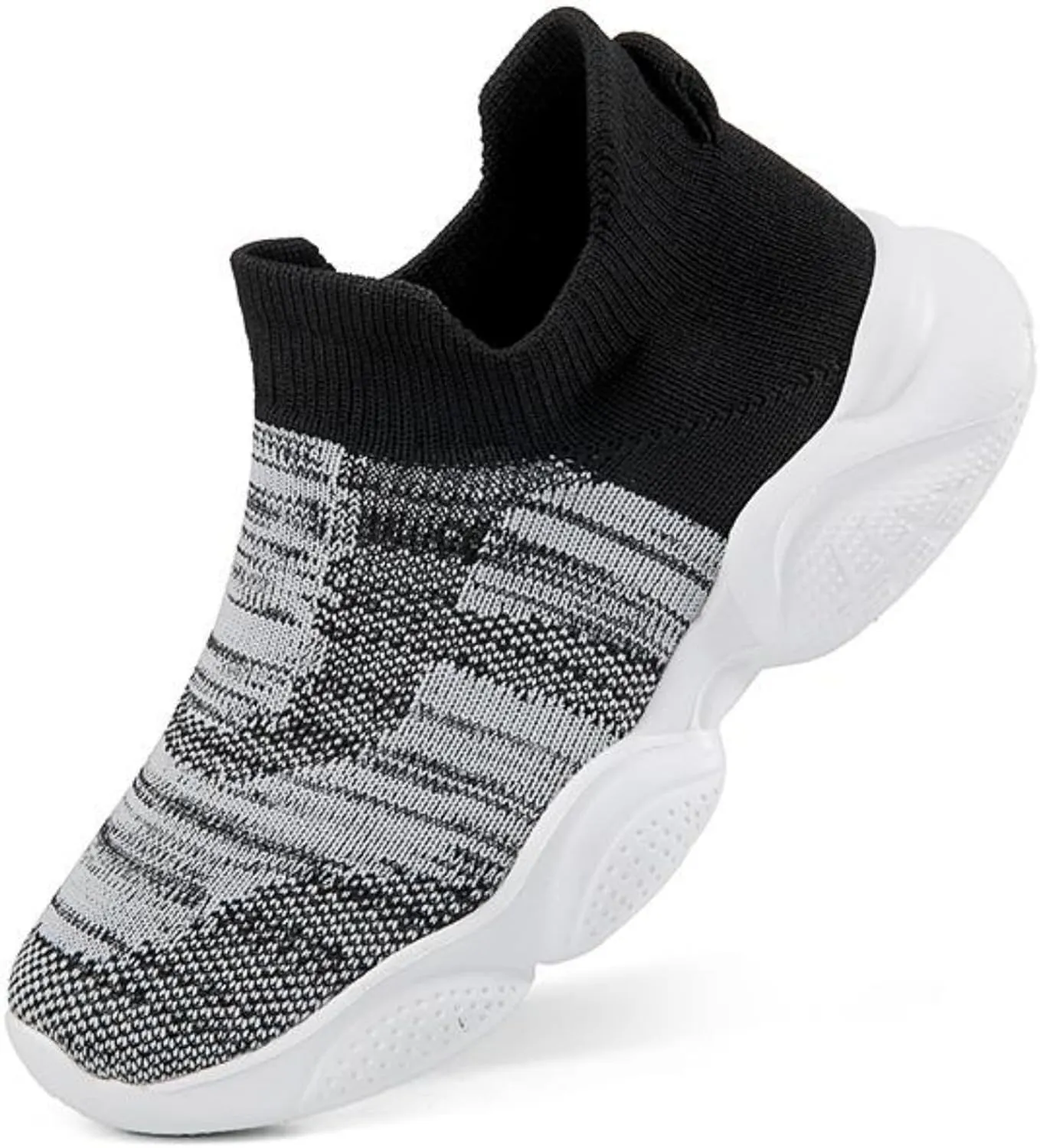 FUNCOS Toddler Shoes Boys Girls Slip-On Sneakers with Arch Support – Breathable Knit Athletic Shoes, Lightweight Flexible Sole for Kids