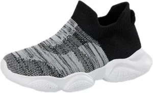 FUNCOS Toddler Shoes Boys Girls Slip-On Sneakers with Arch Support – Breathable Knit Athletic Shoes, Lightweight Flexible Sole for Kids