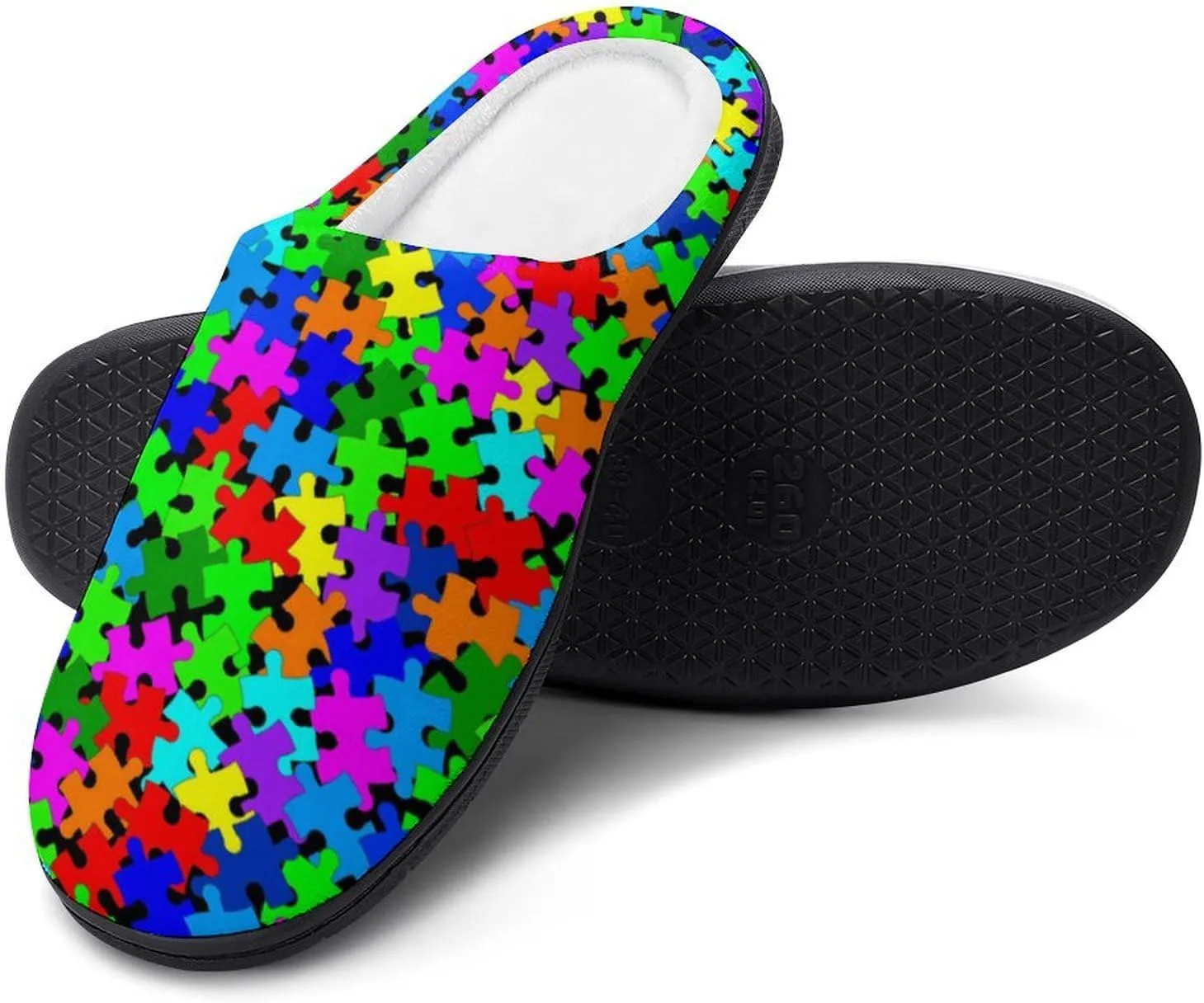 Game Print Halloween Slippers For Women Warm Memory Foam Cotton Clog House Slippers Slip-On Shoes Indoor Outdoor
