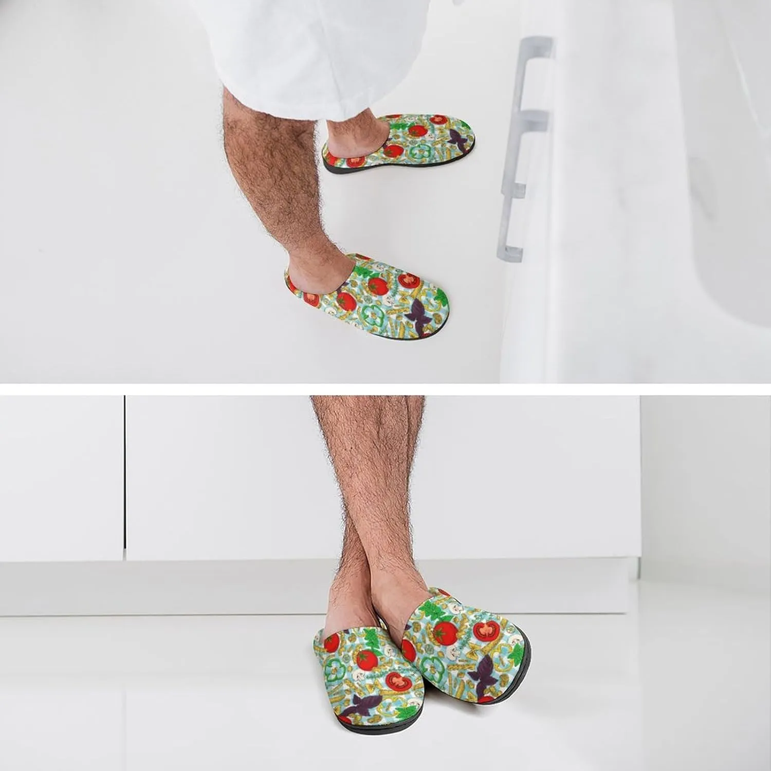 Game Print Halloween Slippers For Women Warm Memory Foam Cotton Clog House Slippers Slip-On Shoes Indoor Outdoor