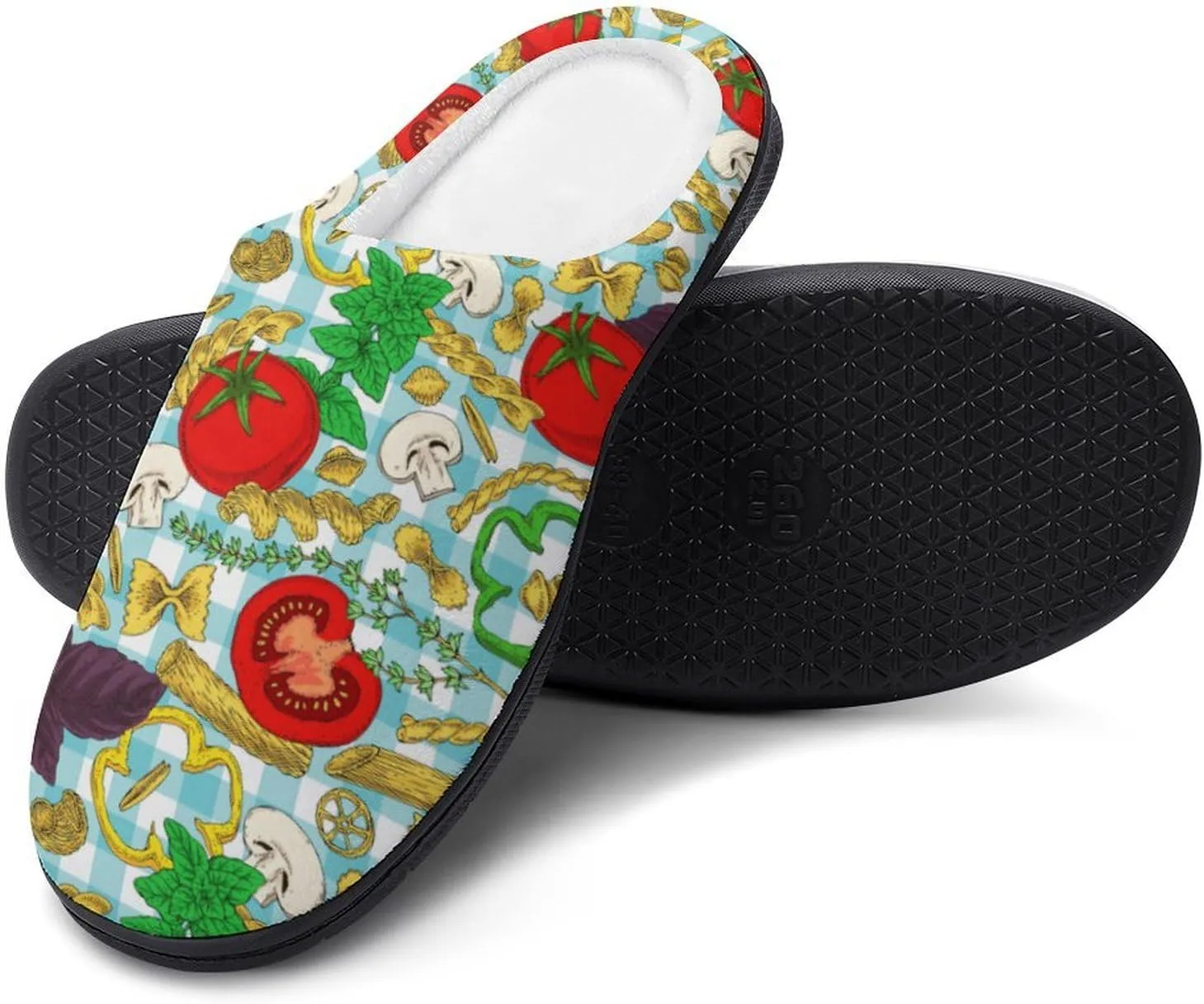 Game Print Halloween Slippers For Women Warm Memory Foam Cotton Clog House Slippers Slip-On Shoes Indoor Outdoor