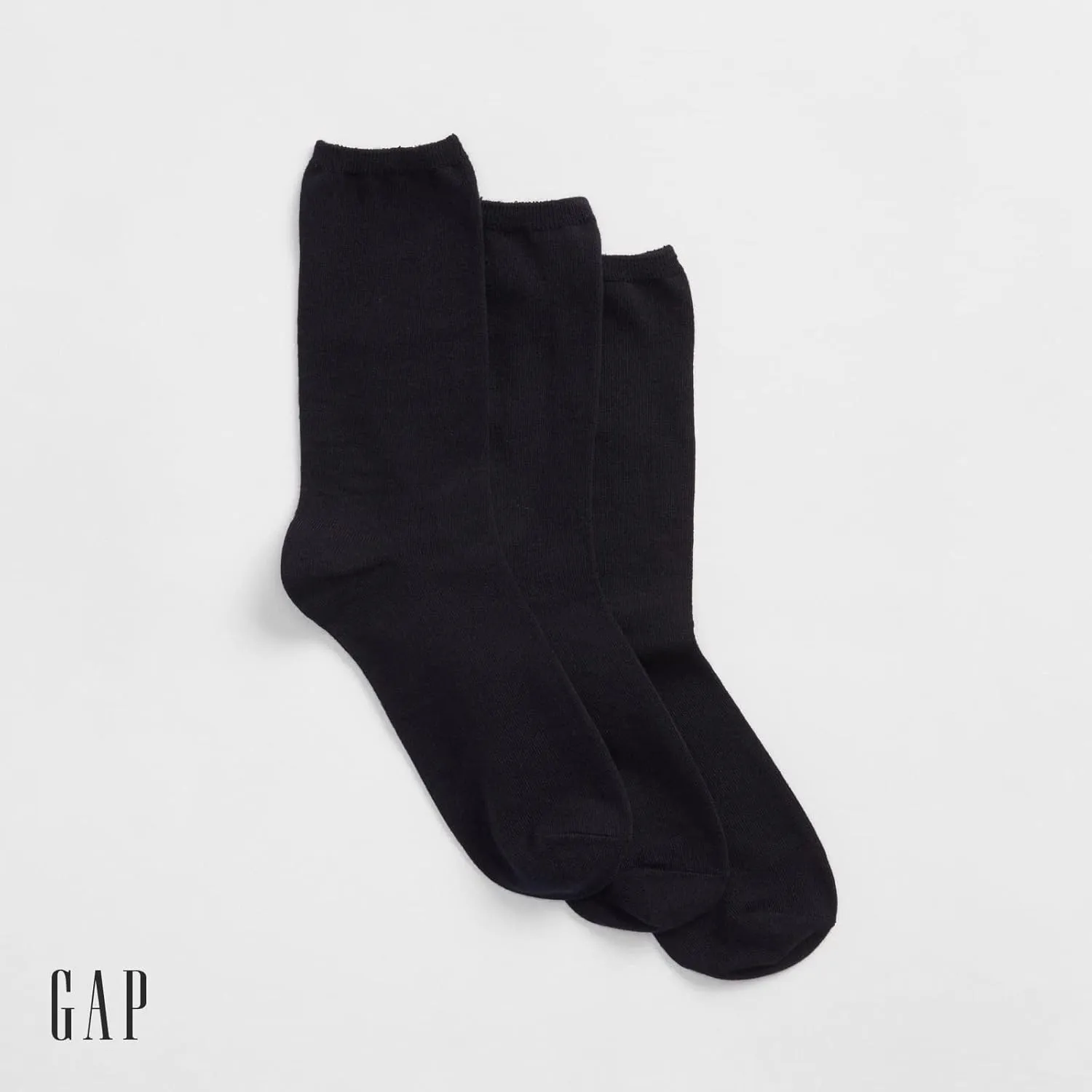 GAP Women's Original Solid Core Crew, 6-Pack Adult Socks, Soft & Stretchy, Comfortable