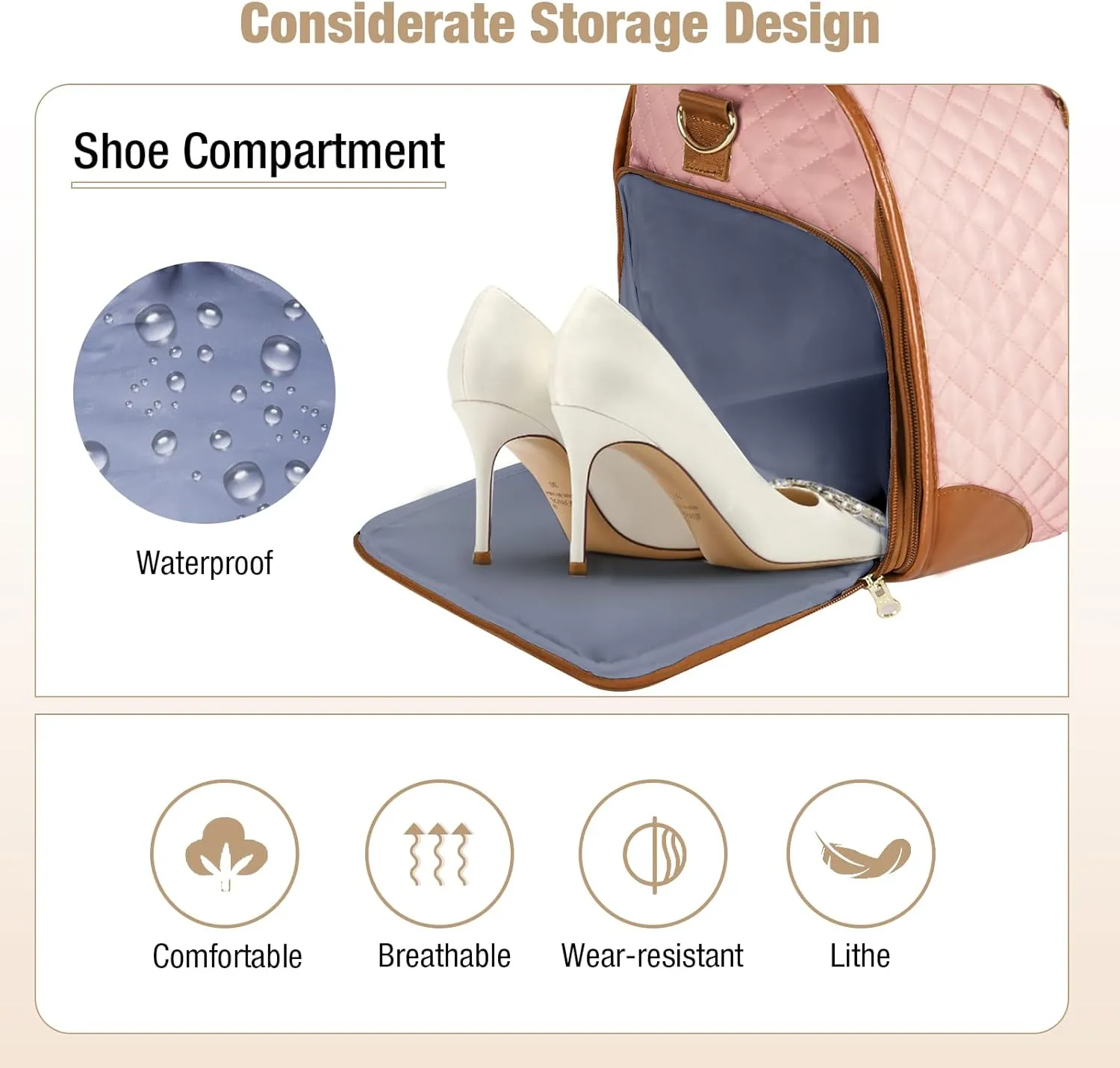 Garment Bag for Travel, 3 in 1 Convertible Jenni Bag Roomy Design Duffle Suit Bags with Water-Resistant Shoe Pouch, Overnight Halfday Weekender Bags for Women Hanging Clothes