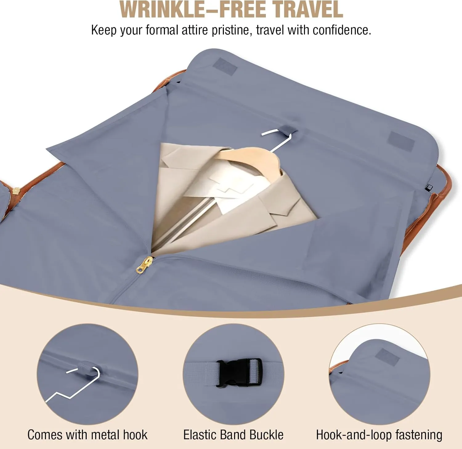 Garment Bag for Travel, 3 in 1 Convertible Jenni Bag Roomy Design Duffle Suit Bags with Water-Resistant Shoe Pouch, Overnight Halfday Weekender Bags for Women Hanging Clothes
