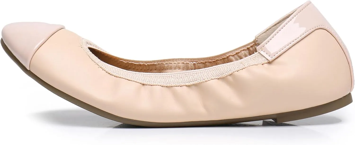 GAWBAW Women's Ballet Flats Shoes - Slip on Casual Flats Round Toe Walking Ballerina Shoes for Women