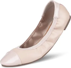 GAWBAW Women's Ballet Flats Shoes - Slip on Casual Flats Round Toe Walking Ballerina Shoes for Women