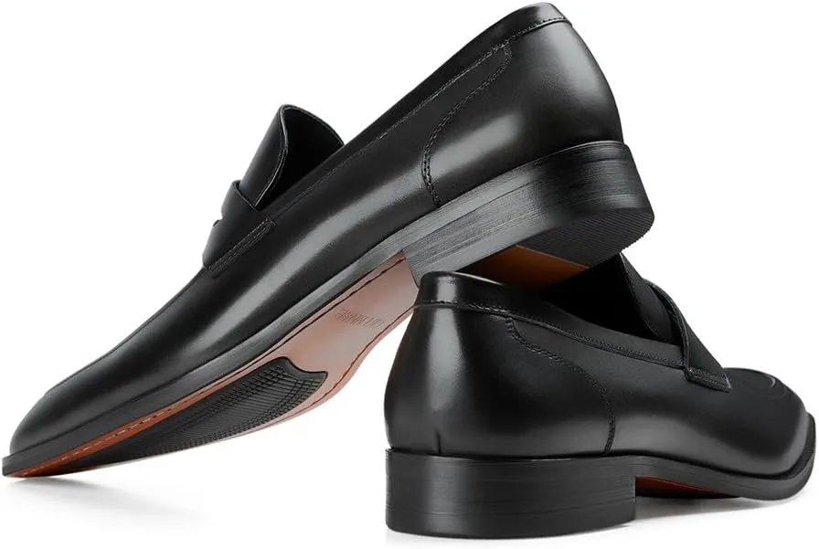 GIFENNSE Men's Dress Shoes Slip-On Loafers Formal Leather Shoes for Men