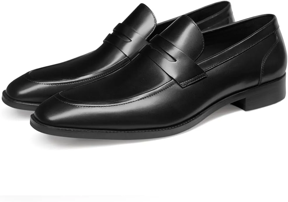 GIFENNSE Men's Dress Shoes Slip-On Loafers Formal Leather Shoes for Men