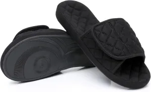 Git-up Womens Orthotic Slippers with Arch Support for Plantar Fasciitis Pain Relief,Open Toe Adjustable Memory Foam Slide House Slippers
