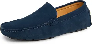 Go Tour Mens Handmade Suede Leather Casual Loafers Shoes