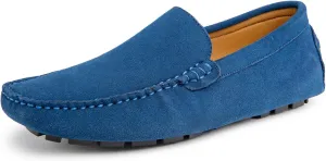 Go Tour Mens Handmade Suede Leather Casual Loafers Shoes