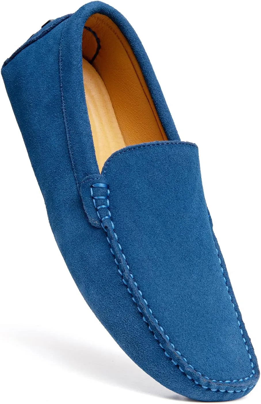 Go Tour Mens Handmade Suede Leather Casual Loafers Shoes